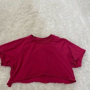 pink crop top
